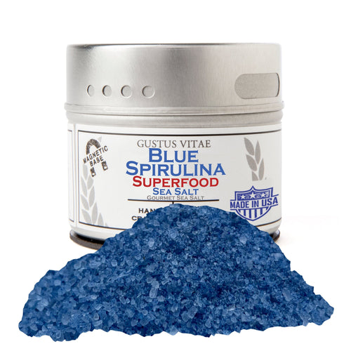 Blue Spirulina Superfood Sea Salt Gourmet Salts Gustus Vitae