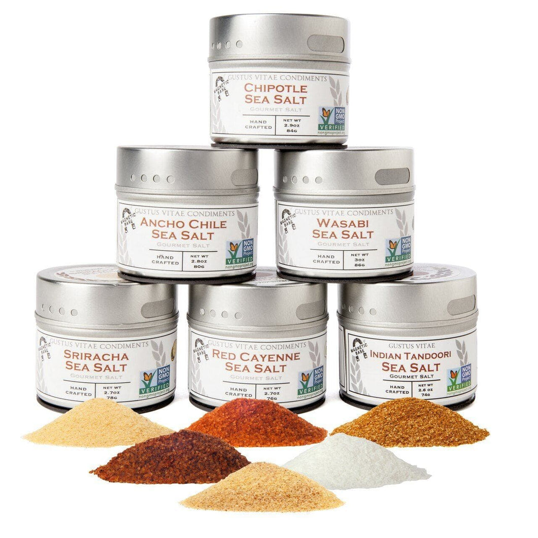 Spicy Sea Salts - 6 Tins Collections & Gift Sets vendor-unknown