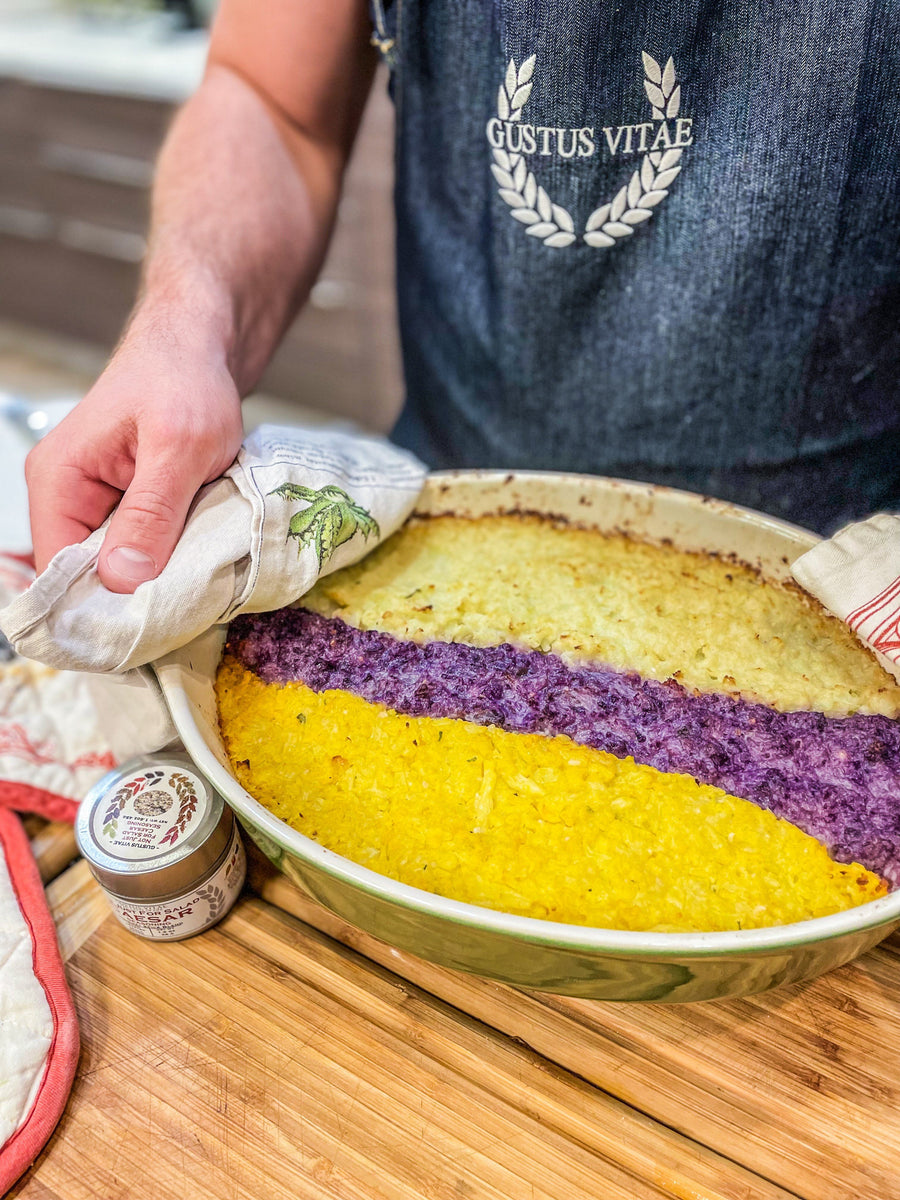 Tri Color Riced Cauliflower | Recipeish | Gustus Vitae
