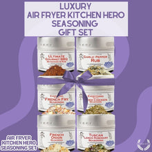 Load image into Gallery viewer, Air Fryer Kitchen Hero Seasoning Set - Artisanal Spice Blends Six Pack Collections &amp; Gift Sets Gustus Vitae