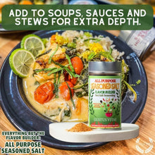 Load image into Gallery viewer, All Purpose Seasoned Salt | Flavor Builder Sea Salt Seasoning Gustus Vitae