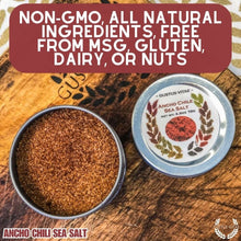 Load image into Gallery viewer, Ancho Chile Sea Salt Gourmet Salts Gustus Vitae