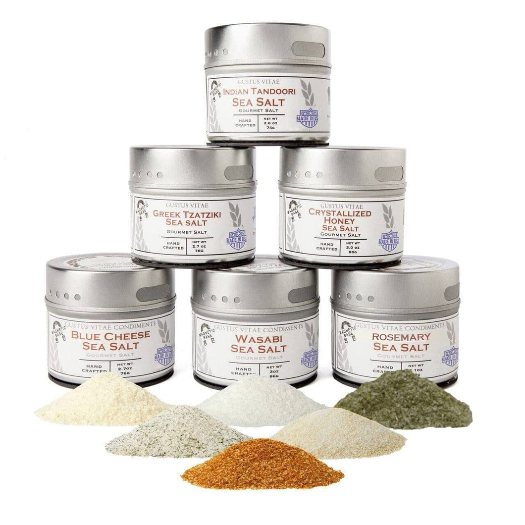 Chef's Secret Finishing Sea Salts Collection - 6 Tins Collections & Gift Sets Gustus Vitae