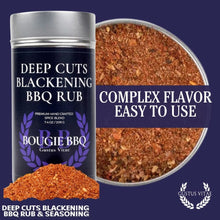Load image into Gallery viewer, Deep Cuts Blackening BBQ Rub &amp; Seasoning Bougie BBQ Gustus Vitae