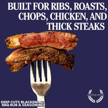 Load image into Gallery viewer, Deep Cuts Blackening BBQ Rub &amp; Seasoning Bougie BBQ Gustus Vitae