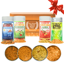 Load image into Gallery viewer, Essential Flavor Builder | All Purpose Seasonings | Gift Set of 4 Collections &amp; Gift Sets Gustus Vitae