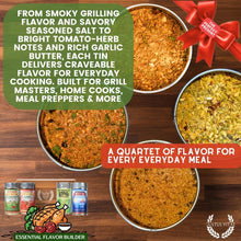 Load image into Gallery viewer, Essential Flavor Builder | All Purpose Seasonings | Gift Set of 4 Collections &amp; Gift Sets Gustus Vitae