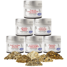 Load image into Gallery viewer, European Seasonings Gift Set - Tastes of Europe - Artisanal Spice Blends Six Pack Collections &amp; Gift Sets Gustus Vitae