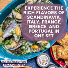 Load image into Gallery viewer, European Seasonings Gift Set - Tastes of Europe - Artisanal Spice Blends Six Pack Collections &amp; Gift Sets Gustus Vitae