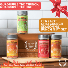 Load image into Gallery viewer, Fiery Hot Chili Crunch Seasoning Bunch | Gift Packed Set of 4 Collections &amp; Gift Sets Gustus Vitae
