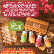 Load image into Gallery viewer, Fiery Hot Chili Crunch Seasoning Bunch | Gift Packed Set of 4 Collections &amp; Gift Sets Gustus Vitae