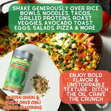 Load image into Gallery viewer, Garden Onion &amp; Garlic Chive Chili Crunch Seasoning Gustus Vitae