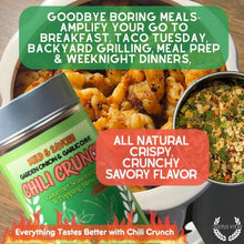 Load image into Gallery viewer, Garden Onion &amp; Garlic Chive Chili Crunch Seasoning Gustus Vitae