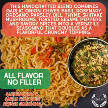Load image into Gallery viewer, Garden Onion &amp; Garlic Chive Chili Crunch Seasoning Gustus Vitae
