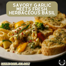 Load image into Gallery viewer, Garlic Basil Sea Salt Gourmet Salts Gustus Vitae