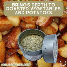 Load image into Gallery viewer, Garlic Basil Sea Salt Gourmet Salts Gustus Vitae