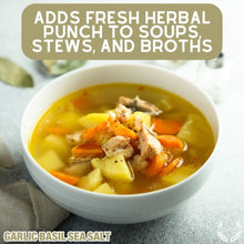 Load image into Gallery viewer, Garlic Basil Sea Salt Gourmet Salts Gustus Vitae