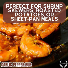 Load image into Gallery viewer, Garlic Pepper Rub Gourmet Seasonings Gustus Vitae