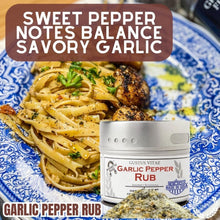 Load image into Gallery viewer, Garlic Pepper Rub Gourmet Seasonings Gustus Vitae