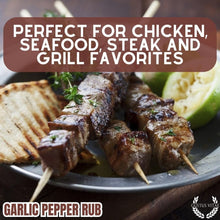 Load image into Gallery viewer, Garlic Pepper Rub Gourmet Seasonings Gustus Vitae