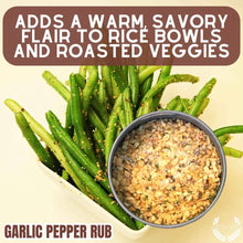 Load image into Gallery viewer, Garlic Pepper Rub Gourmet Seasonings Gustus Vitae