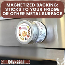 Load image into Gallery viewer, Garlic Pepper Rub Gourmet Seasonings Gustus Vitae