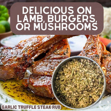 Load image into Gallery viewer, Garlic Truffle Steak Rub Gourmet Seasonings Gustus Vitae
