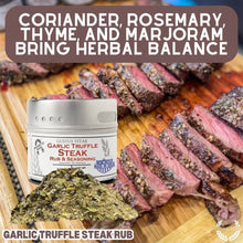 Load image into Gallery viewer, Garlic Truffle Steak Rub Gourmet Seasonings Gustus Vitae