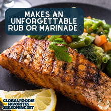 Load image into Gallery viewer, Global Foodie Favorites | World-Spanning 6 Pack Collection | Authentic Gourmet Seasonings and Spice Blends Collections &amp; Gift Sets Gustus Vitae
