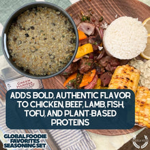 Load image into Gallery viewer, Global Foodie Favorites | World-Spanning 6 Pack Collection | Authentic Gourmet Seasonings and Spice Blends Collections &amp; Gift Sets Gustus Vitae