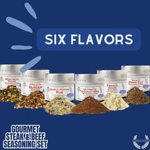 Load image into Gallery viewer, Gourmet BBQ Steak &amp; Beef Seasoning Gift Set - Six Pack Collections &amp; Gift Sets Gustus Vitae