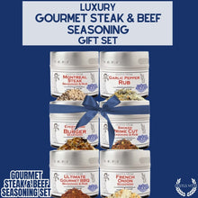 Load image into Gallery viewer, Gourmet BBQ Steak &amp; Beef Seasoning Gift Set - Six Pack Collections &amp; Gift Sets Gustus Vitae