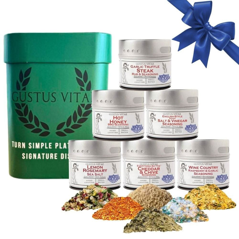 Gourmet Culinary Favorites  | Gift Packaged Seasoning Collection | Set of 6 | Go To Gift For All Occasions