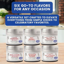Load image into Gallery viewer, Gourmet Culinary Favorites | Gift Packaged Seasoning Collection | Set of 6 | Go To Gift For All Occasions Collections &amp; Gift Sets Gustus Vitae
