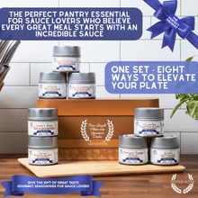 Load image into Gallery viewer, Gourmet Seasonings for Sauce Lovers | 8 Pack | Spice Blends Gift Set Collections &amp; Gift Sets Gustus Vitae