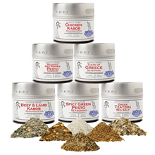 Load image into Gallery viewer, Greek Seasoning Gift Set - Tastes of Greece - Artisanal Spice Blends Six Pack Collections &amp; Gift Sets Gustus Vitae