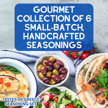 Load image into Gallery viewer, Greek Seasoning Gift Set - Tastes of Greece - Artisanal Spice Blends Six Pack Collections &amp; Gift Sets Gustus Vitae