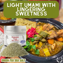 Load image into Gallery viewer, Green Tea Sea Salt Gourmet Salts Gustus Vitae