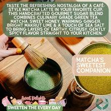 Load image into Gallery viewer, Honey Kissed Matcha Ginger Sugar | Sweet Delights Gourmet Sugar, Matcha &amp; Spice Gustus Vitae