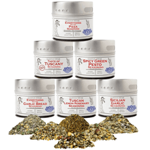 Load image into Gallery viewer, Italian Seasoning Gift Set - Tastes of Italy - Artisanal Spice Blends Six Pack Collections &amp; Gift Sets Gustus Vitae