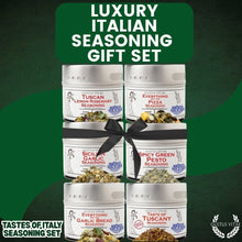 Load image into Gallery viewer, Italian Seasoning Gift Set - Tastes of Italy - Artisanal Spice Blends Six Pack Collections &amp; Gift Sets Gustus Vitae