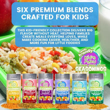 Load image into Gallery viewer, Kid's Menu Deluxe Seasoning Collection | Set of 6 XL Seasonings Collections &amp; Gift Sets Gustus Vitae
