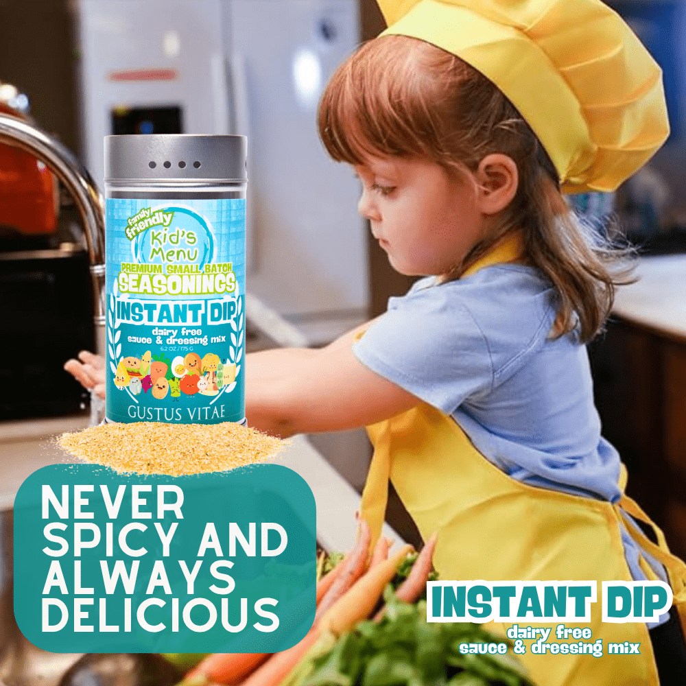 Instant Dressing Kid’s Menu: Instant Dip: Dairy-Free Sauce & Dressing Mix – Gustus Vitae