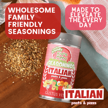 Load image into Gallery viewer, Kid’s Menu: Italian: Pasta &amp; Pizza Seasoning Gourmet Seasonings Gustus Vitae
