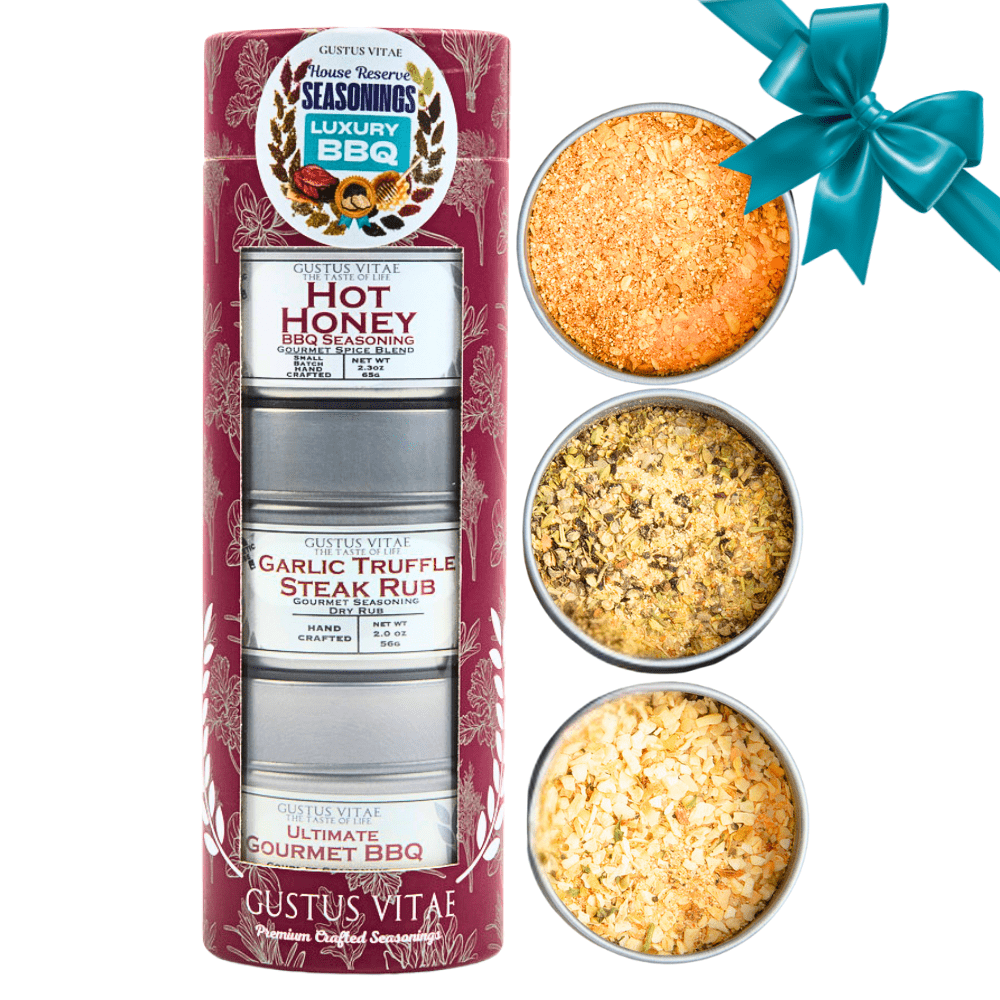 Luxury BBQ House Reserve Seasonings | Gift Pack Set of 3 Collections & Gift Sets Gustus Vitae