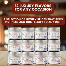 Load image into Gallery viewer, Luxury BBQ House Reserve Seasonings | Set of 12 Tins Collections &amp; Gift Sets Gustus Vitae