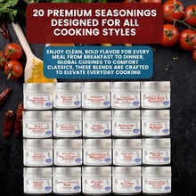 Load image into Gallery viewer, Luxury Pantry Refresh | House Favorites Seasonings &amp; Sea Salts | Set of 20 Tins Collections &amp; Gift Sets Gustus Vitae