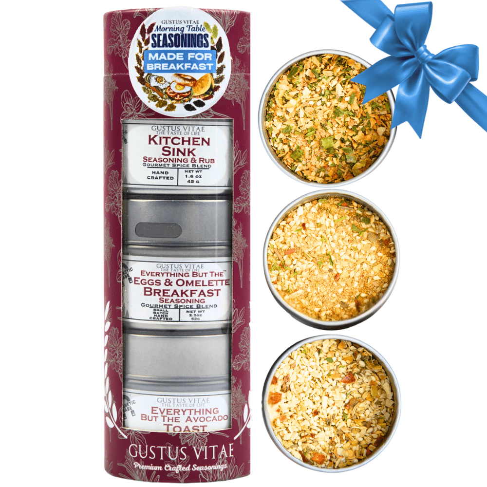 Made for Breakfast: The Morning Table Seasonings | Gift Pack Set of 3 Collections & Gift Sets Gustus Vitae