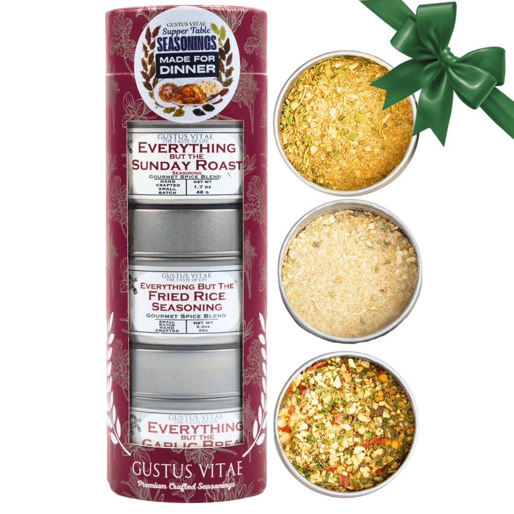 Made for Dinner: Supper Table Seasonings | Gift Pack Set of 3 Collections & Gift Sets Gustus Vitae