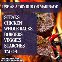 Load image into Gallery viewer, Mexican Carne Asada Seasoning | Bougie BBQ Rub Gustus Vitae
